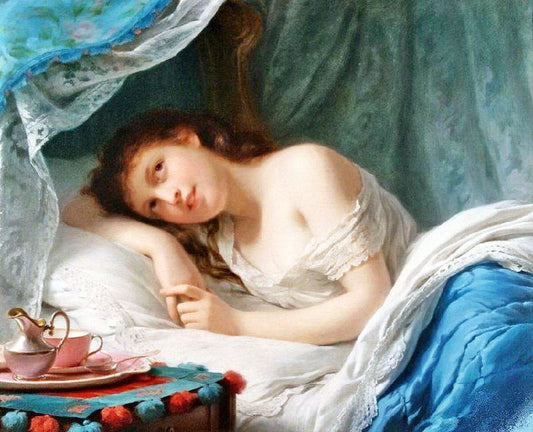 A Reclining Beauty by Fritz Zuber-Buhler