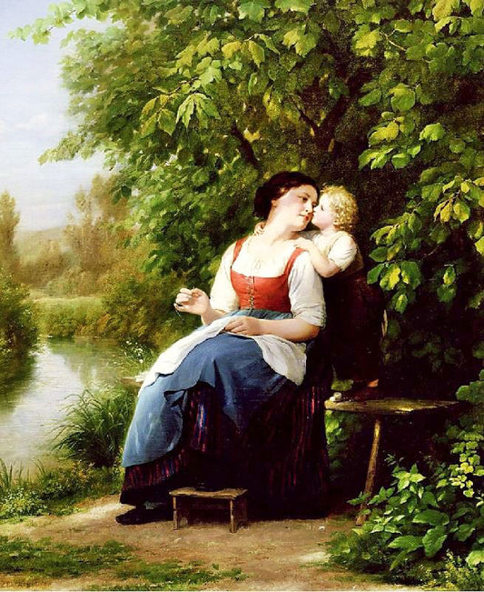 Mother And Son by Fritz Zuber-Buhler