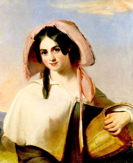 Elizabeth Cook (Mrs. Benjamin Franklin Bache) As The Country Girl by Thomas Sull