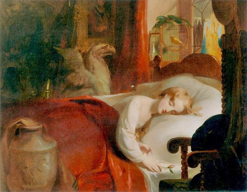 Little Nell Asleep In The Curiosity Shop by Thomas Sull