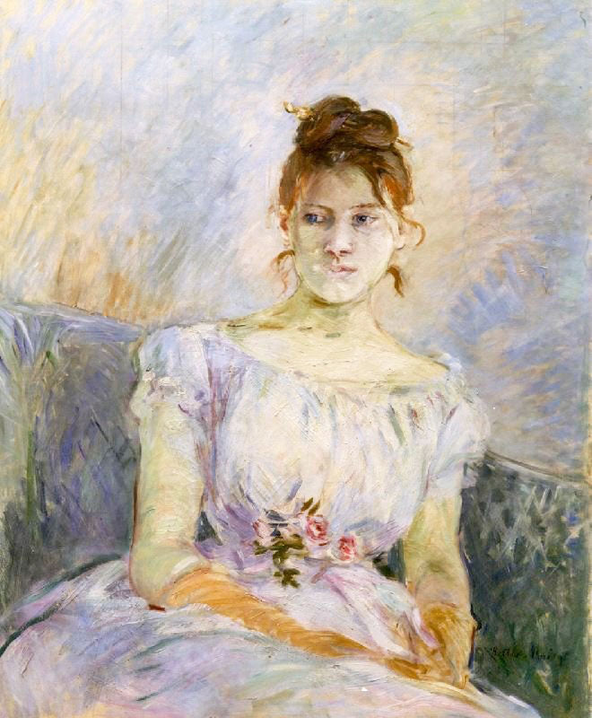 Paula Gobillard In Her Ball Gown by Berthe Morisot