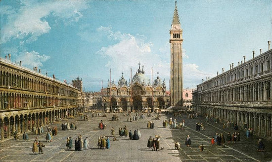 Venice, A View Of Piazza San Marco Looking East Towards The Basilica by Canaletto
