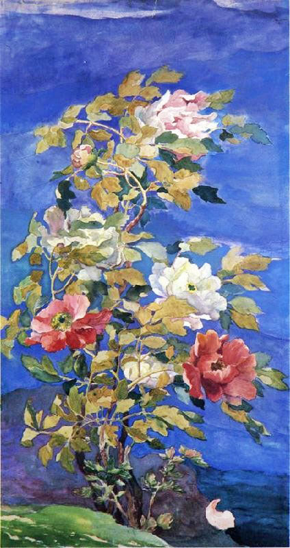 Peonies In A Breeze by John La Farge