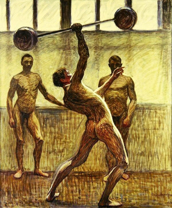 Lifting Weights With One Arm by Eugene Jansson