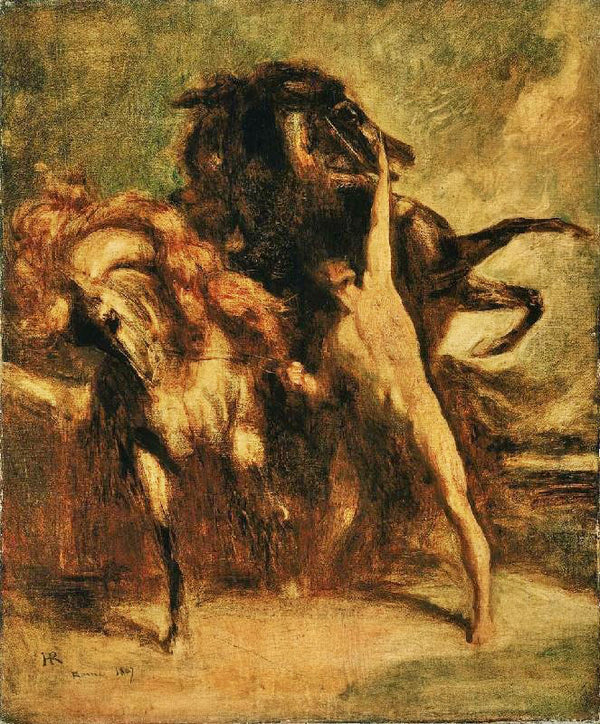 Sketch For Automedon With The Horses Of Achilles by Henri Regnault