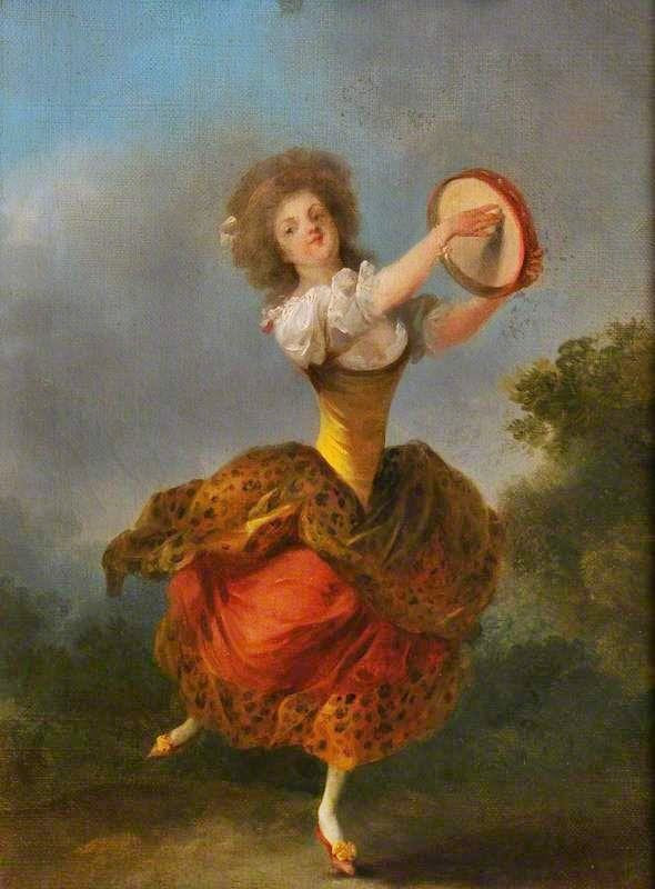A Dancer With A Tambourine by Jean-Frédéric Schall