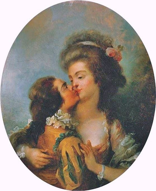 A Couple Kissing by Jean-Frédéric Schall