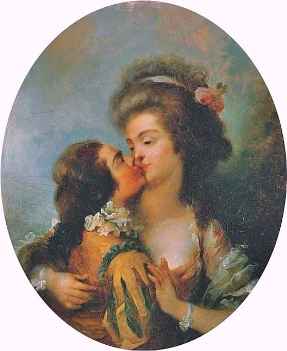 A Couple Kissing by Jean-Frédéric Schall