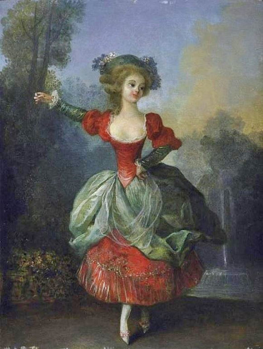 Dancer In Front Of A Fountain In A Park by Jean-Frédéric Schall