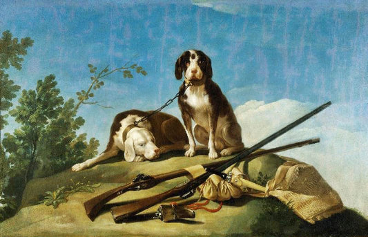 Two Dogs On A Leash by Francisco Jose de Goya y Lucientes