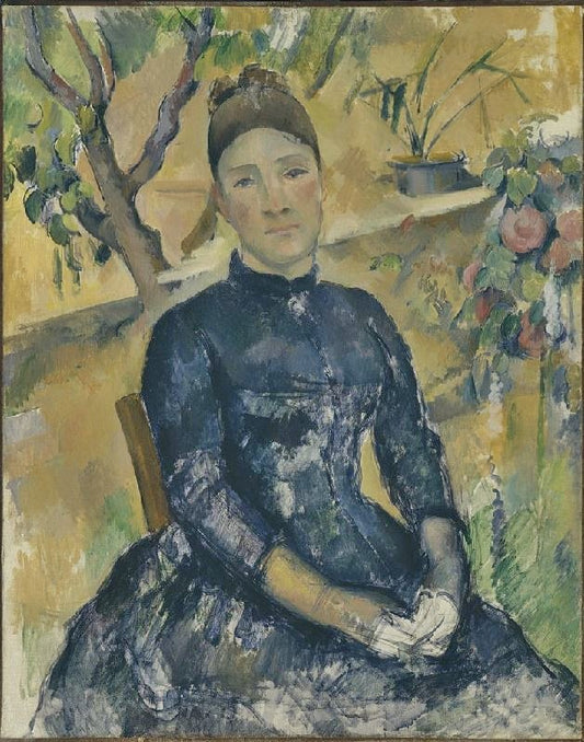 Madame Cezanne In The Conservatory by Paul Cézanne