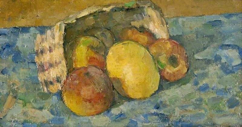 OVERTURNED BASKET OF FRUIT