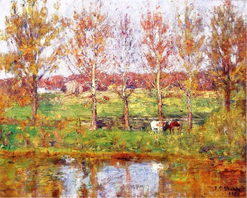 COWS BY THE STREAM