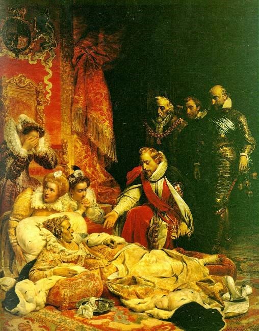 The Death Of Elizabeth I, Queen Of England by Paul Delaroche