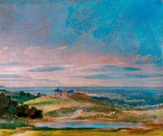 Buildings On Rising Ground Near Hampstead by John Constable