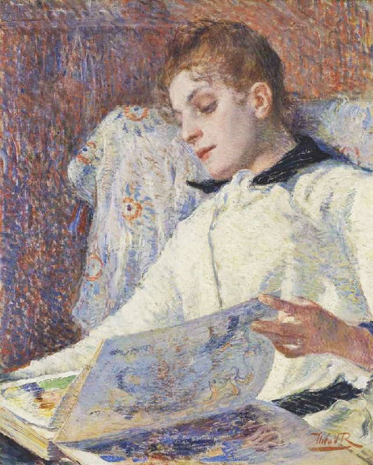 Young Lady Reading by Theo van Rysselberghe