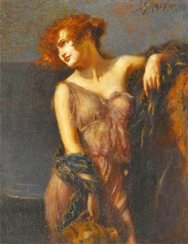 Girl With Pitcher by Leopold Schmutzler