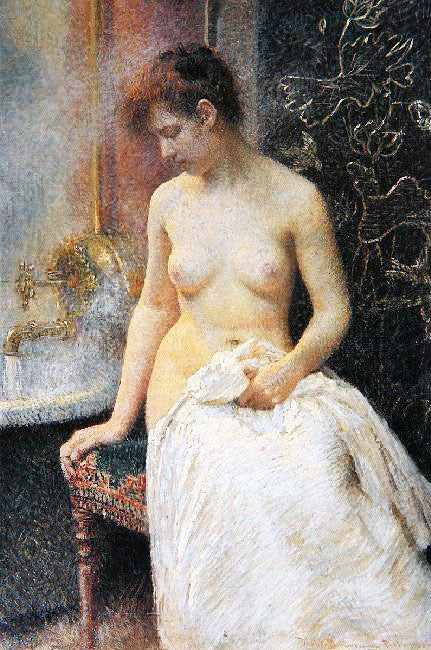 In The Bath by Vlaho Bukovac