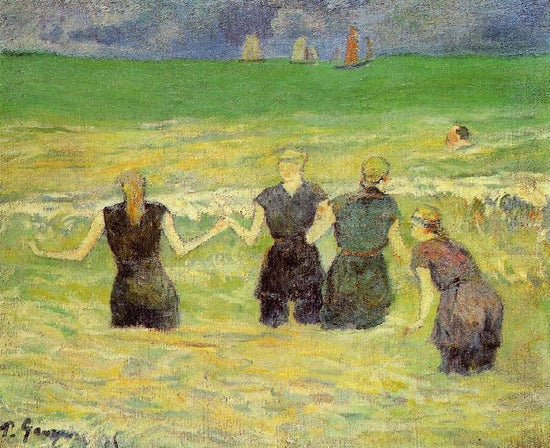 Women Bathing, Dieppe by Paul Gauguin
