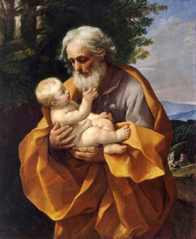 Saint Joseph With The Infant Jesus by Guido Reni