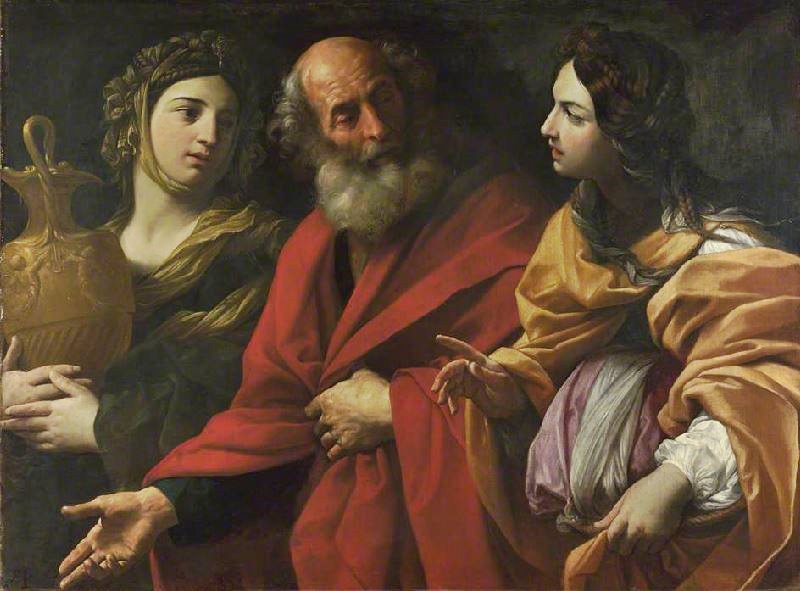 Lot And His Daughters Leaving Sodom by Guido Reni