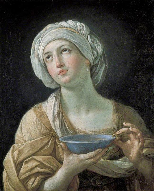 Portrait Of A Woman (Lady With A Lapis Lazuli Bowl) by Guido Reni