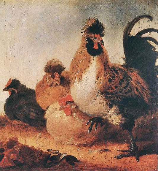 Rooster With Hens by Aelbert Cuyp