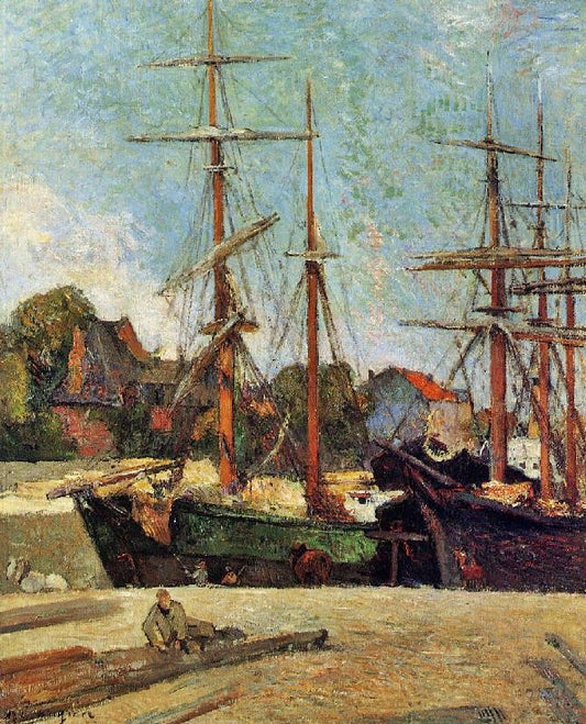 Schooner And Three-Master by Paul Gauguin