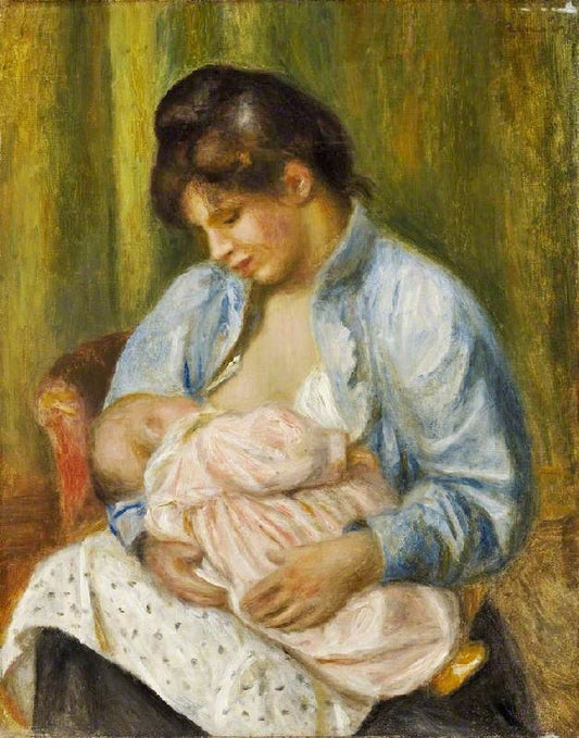 Woman Nursing A Child by Pierre Auguste Renoir