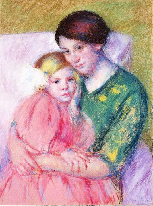 Mother And Child Reading by Mary Cassatt