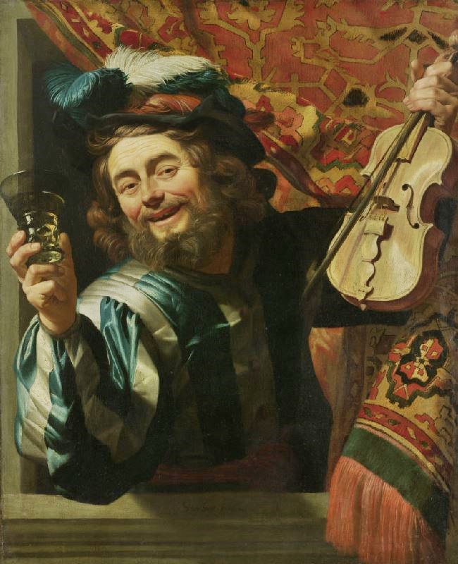 The Merry Fiddler by Gerard van Honthorst