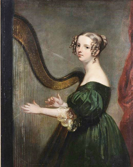 Girl With Harp by John Syme