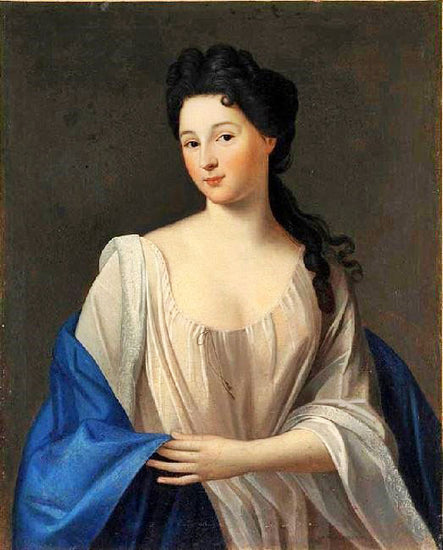 Portrait Of Adrienne Lecouvreur by Nicolas Colombel