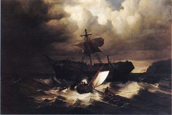 Wreck Of An Immigrant Ship Off The Cost Of New England by William Bradford