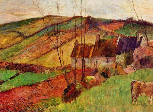 Cottages On Mount Sainte-Marguerite by Paul Gauguin