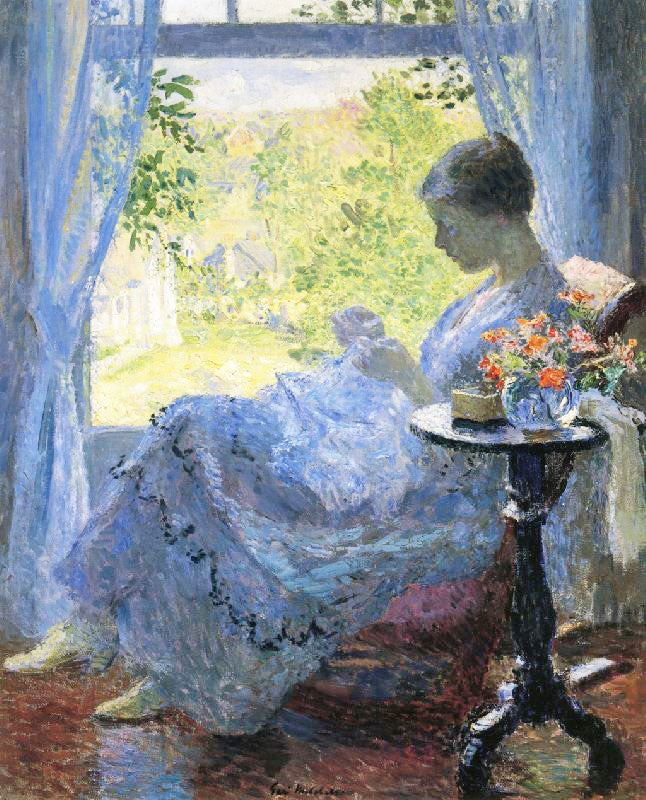 Young Woman Sewing by Gari Melchers