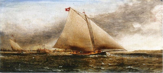 Yacht Race Off Castle Garden, New York by James E. Buttersworth