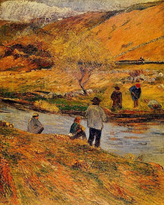 Breton Fishermen by Paul Gauguin