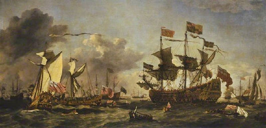 A Royal Visit To The Fleet In The Thames Estuary, 1672 by Willem van de Velde
