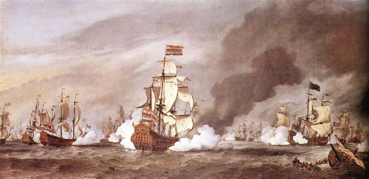 The Battle At Texel by Willem van de Velde