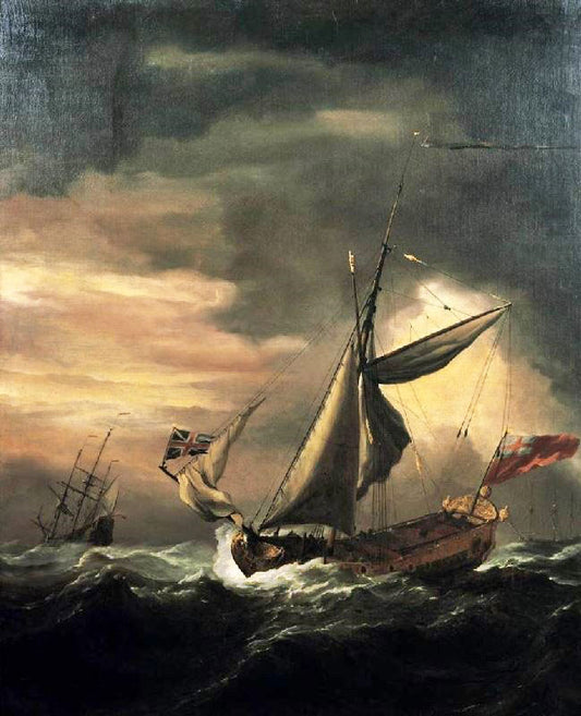 Shipping In Heavy Seas by Willem van de Velde
