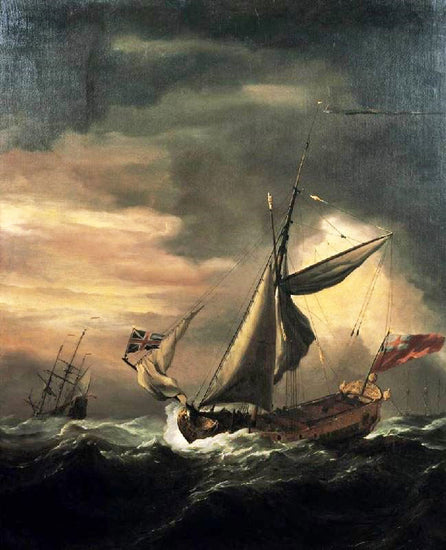 Shipping In Heavy Seas by Willem van de Velde