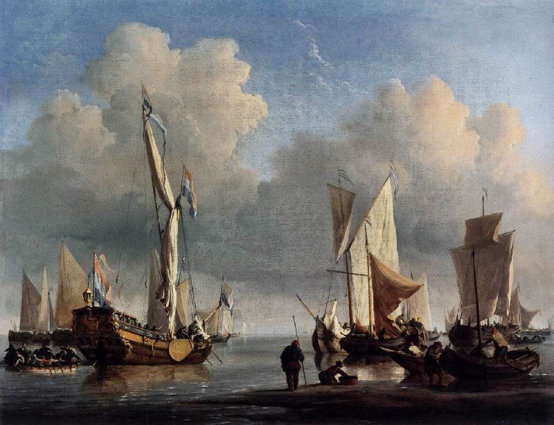Ships Off The Coast, 1672 by Willem van de Velde