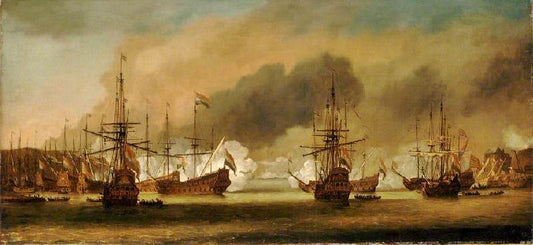 Action At Bergen, 3 August 1665 by Willem van de Velde