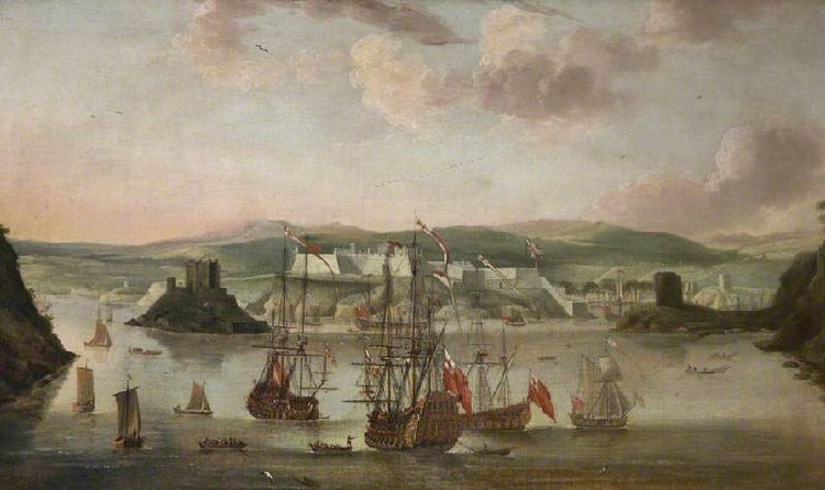 Plymouth In 1666 by Willem van de Velde