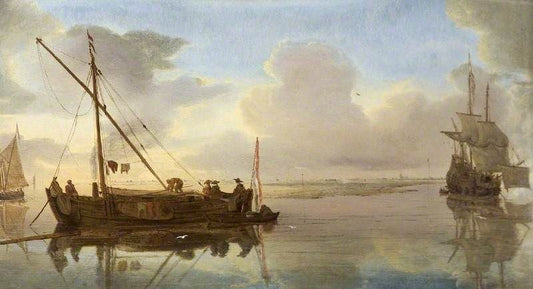 River Scene With Boats by Willem van de Velde