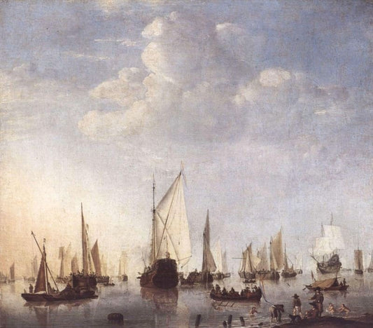 Ships In The Roads, 1653 by Willem van de Velde