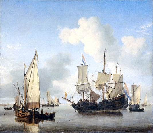 Ships Anchored Offshore by Willem van de Velde