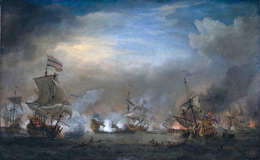The Battle Of Kijkduin, 21 August 1673 by Willem van de Velde