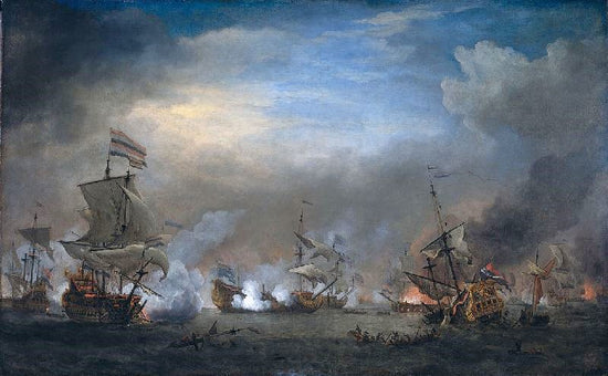 The Battle Of Kijkduin, 21 August 1673 by Willem van de Velde